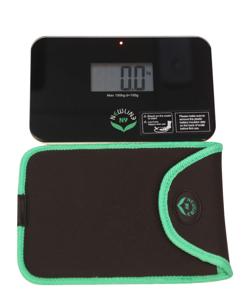 NewlineNY Stepon Super Mini Smallest Travel Bathroom Scale with Protection Sleeve SBB0638SMBKS001MG